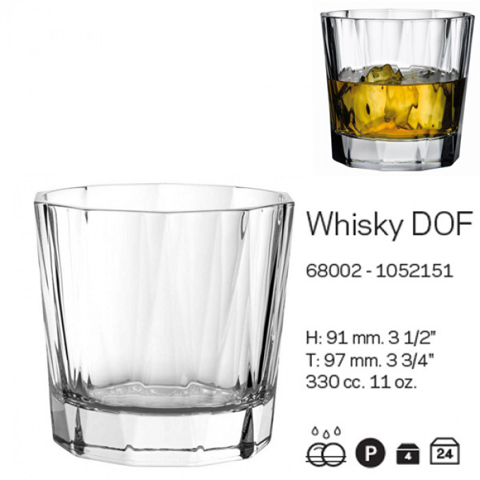 HEMINGWAY-CJ. 4 COPOS WHISKY 330CC