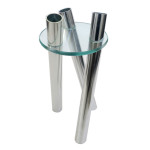 JARRA 3 TUBOS EM ALU/VIDRO 15*35CM