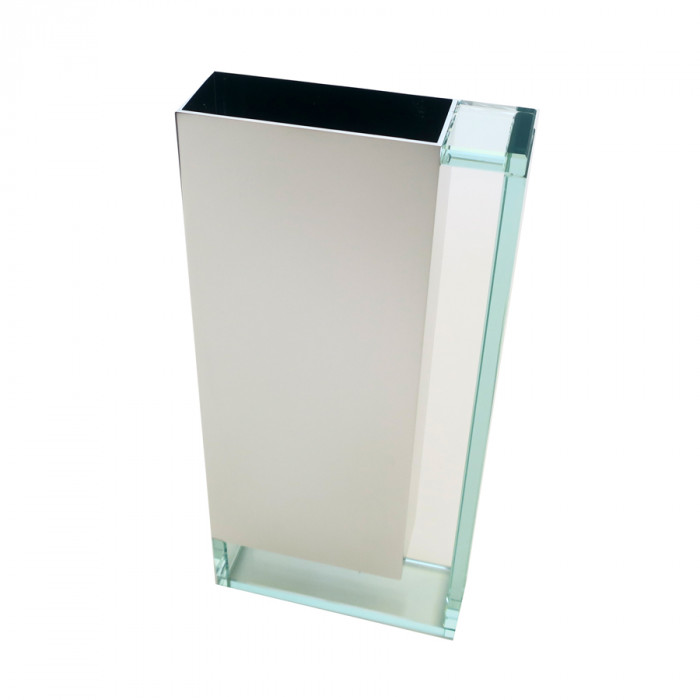 JARRA EM ALU/VIDRO 13*4*28CM