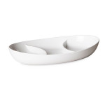 Bandeja C/ Div Branca 28 x 17cm Trendy OMADA
