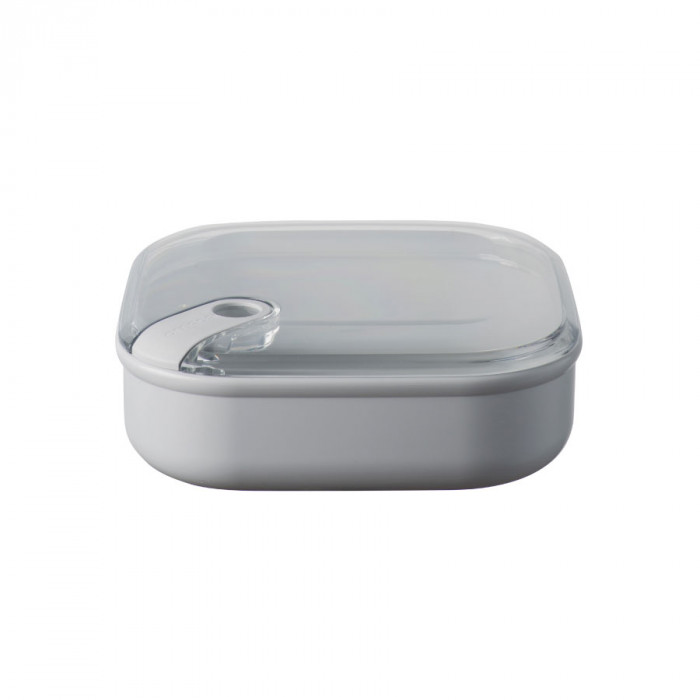 Caixa Quadrada Baixa Cinzenta 19.5x19.5x6.7 (1L) OMADA