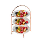 APS- SUPORTE 3 PRATOS  18.5X15.5X26 COBRE (MAX PRATO 17CM)