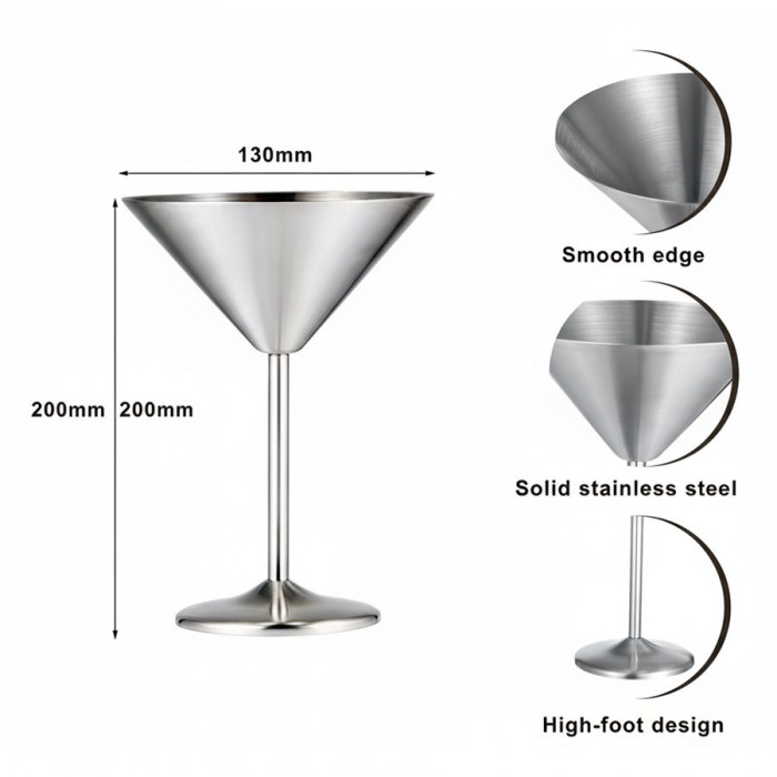 COPO MARTINI 200ML A�O INOX