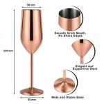FLUTE 200ML A�O INOX COBRE