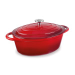 CA�AROLA OVAL 3,5L 29X21CM VERMELHA