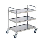 CARRO DE SERVI�O INOX 3 PRATELEIRAS DESMONTAVEL
