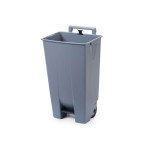 BALDE LIXO 120L CINZENTO (S/ TAMPA)