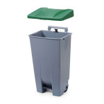 BALDE LIXO 120L CINZENTO (S/ TAMPA)