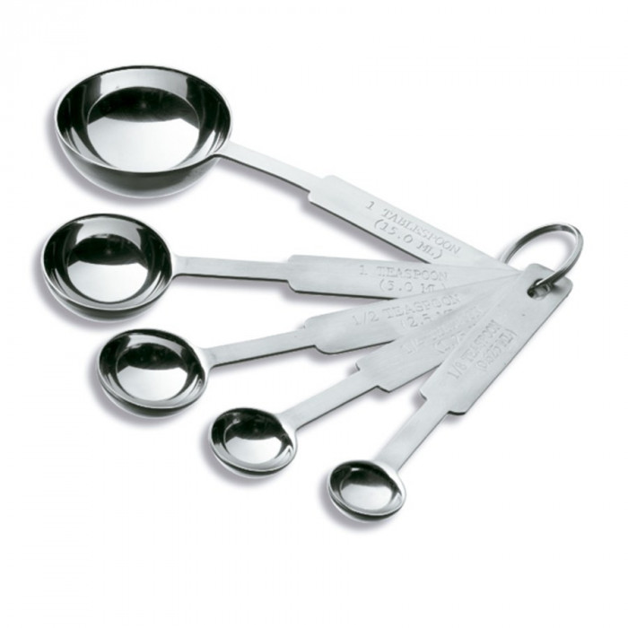 CJ. 5 COLHERES MEDIDORAS INOX